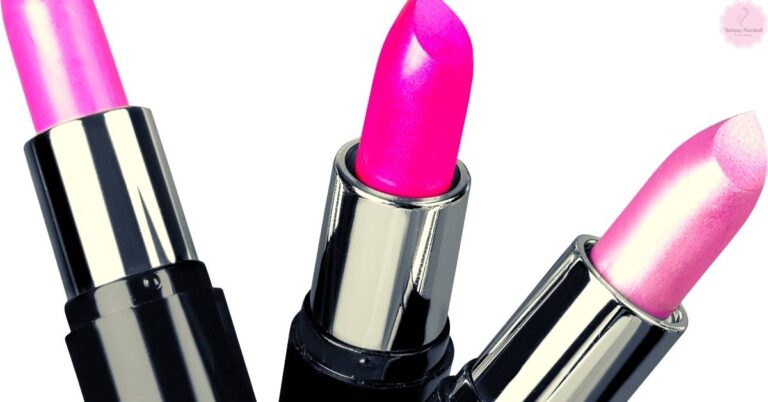 three metallic lipsticks with vibrant pink shades, opened to show texture and color variation.