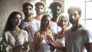 a diverse group of people clapping together, symbolizing unity and collective support for skin longevity and anti-aging solutions.