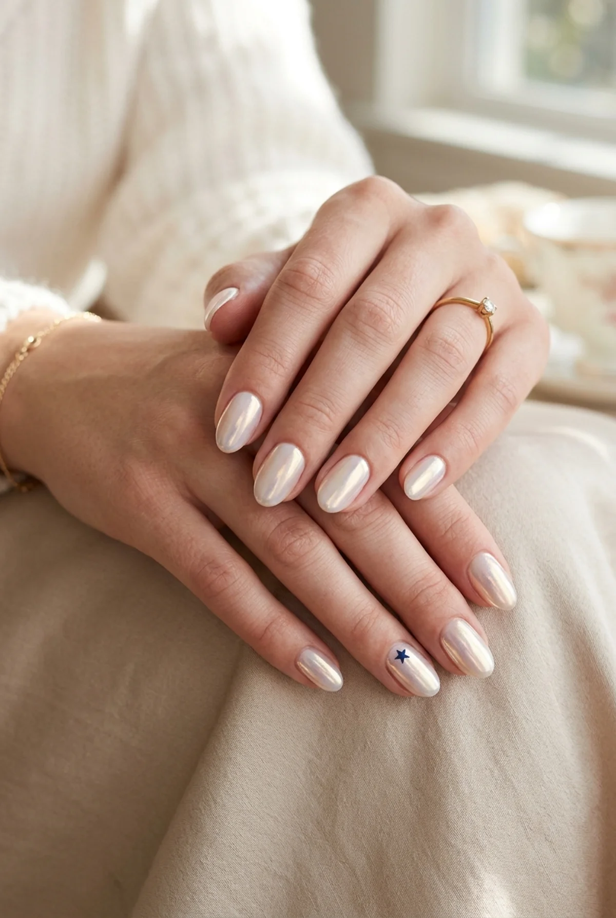 35 Stunning 4th of July Nail Designs to Try This Summer 32 Glazed Donut Star