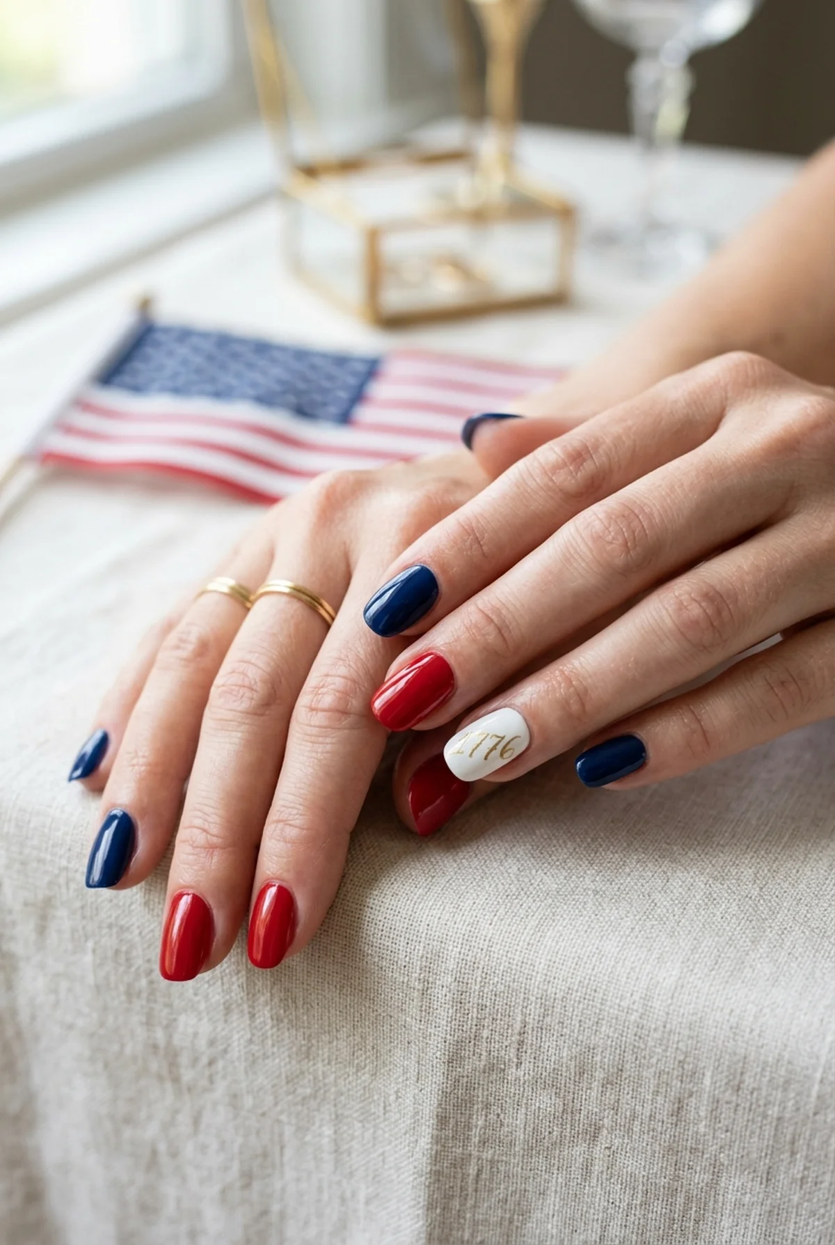 35 Stunning 4th of July Nail Designs to Try This Summer 36 1776 Script