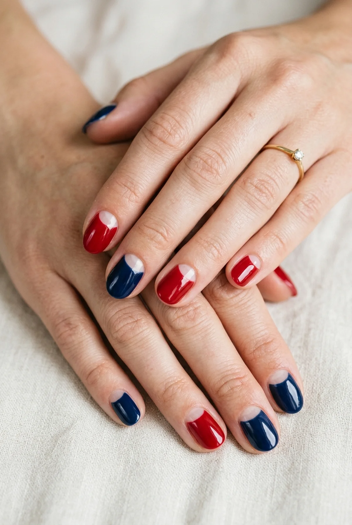 35 Stunning 4th of July Nail Designs to Try This Summer 11 Half Moons