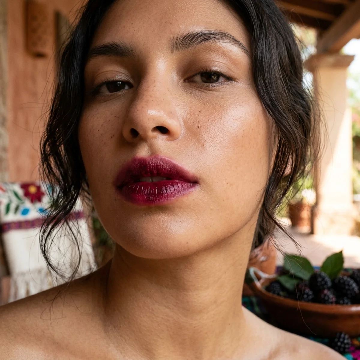 32 Stunning Mexico Makeup Trends and Latina Beauty Ideas 27 The Deep Berry Stain