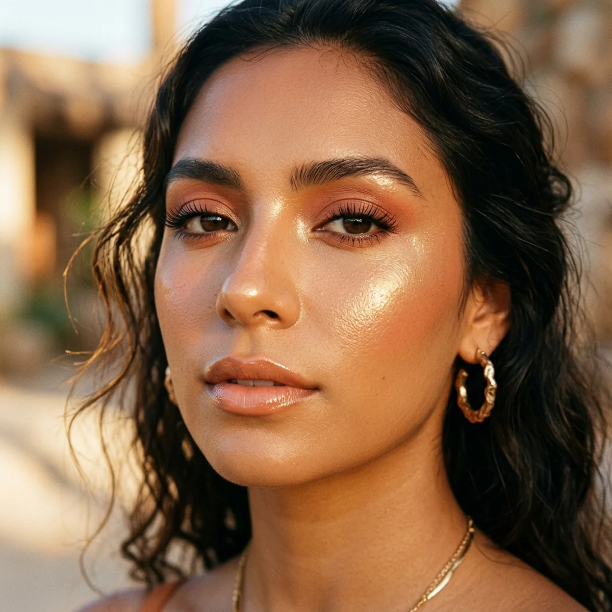 32 Stunning Mexico Makeup Trends and Latina Beauty Ideas 7 The Golden Hour Glow