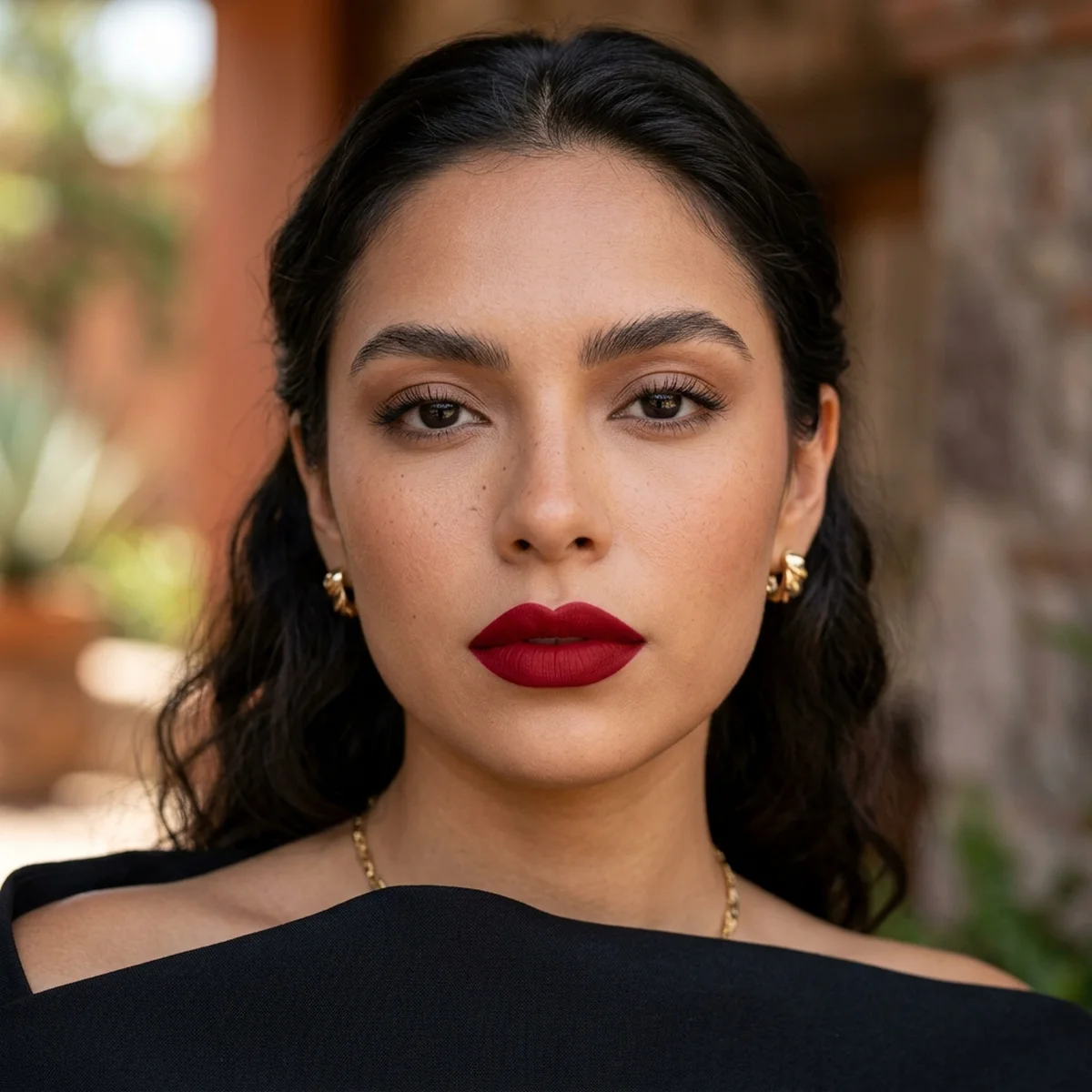 32 Stunning Mexico Makeup Trends and Latina Beauty Ideas 8 Deep Matte Red Lips