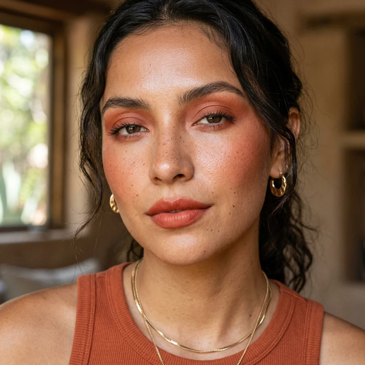 32 Stunning Mexico Makeup Trends and Latina Beauty Ideas 20 Monochromatic Terracotta