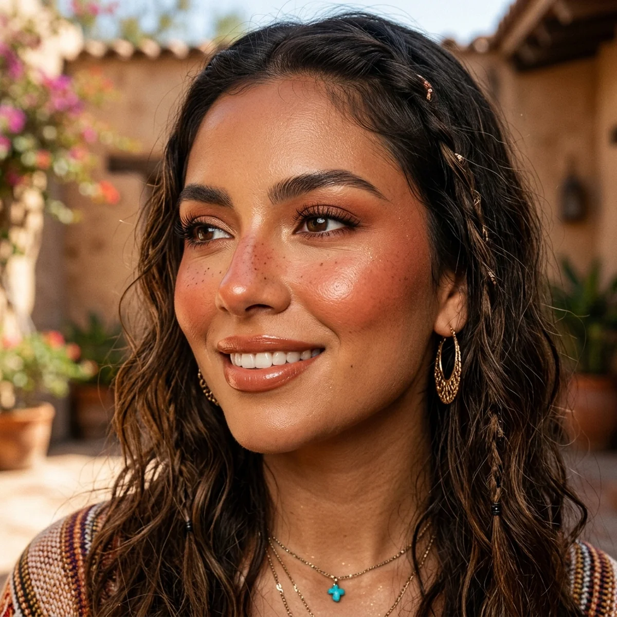 32 Stunning Mexico Makeup Trends and Latina Beauty Ideas 3 The Sun-Kissed Tierra Blush
