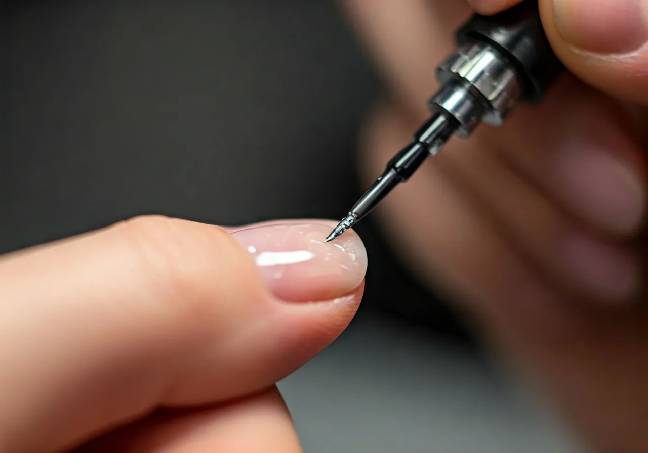 How to Get Natural Looking Gel Nails: 5 Steps to Avoid the 'Fake' Look 1 Applying a thin layer of builder gel for a natural nail look
