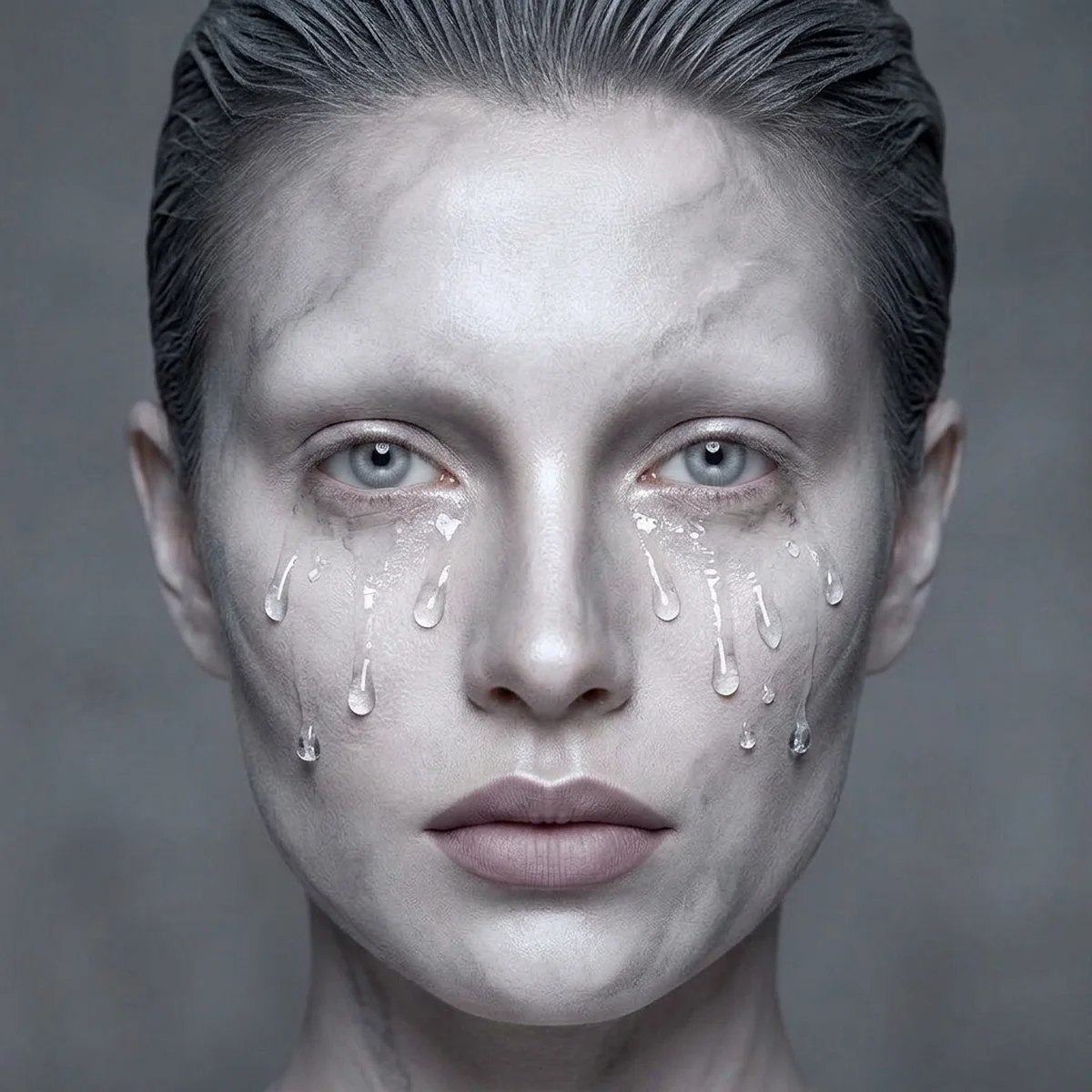 32 Unsettlingly Perfect Uncanny Valley Makeup Ideas to Try 25 The Crying Statue
