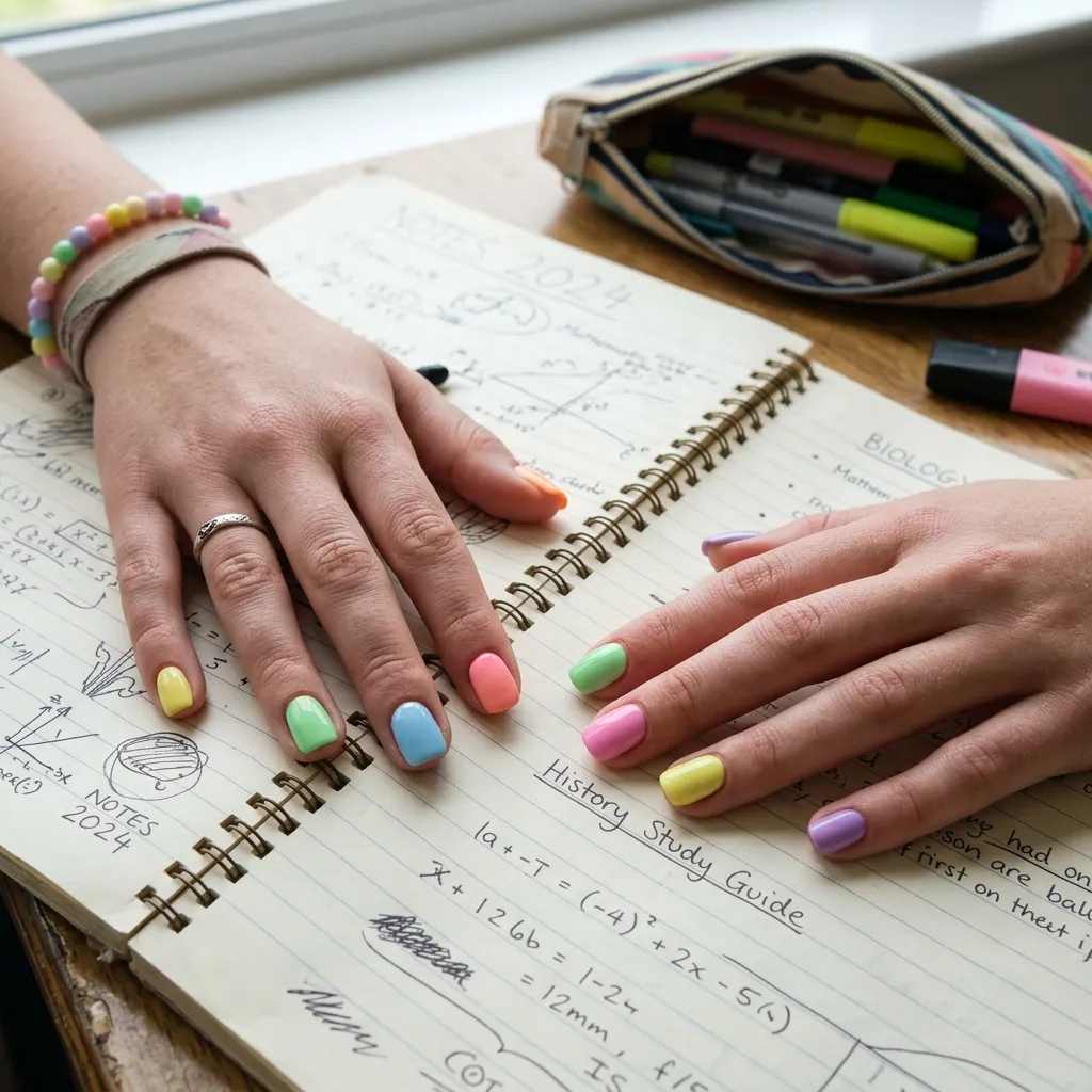 Neon Highlighter Squoval Pastels