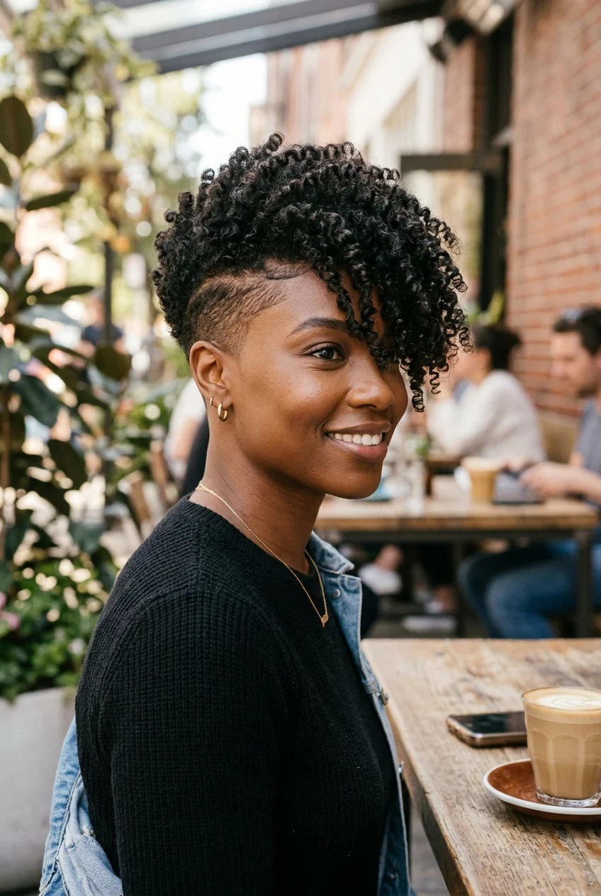 30 Gorgeous Coily Pixie Cuts You Have to See 43 Asymmetrical Coily Pixie Cut