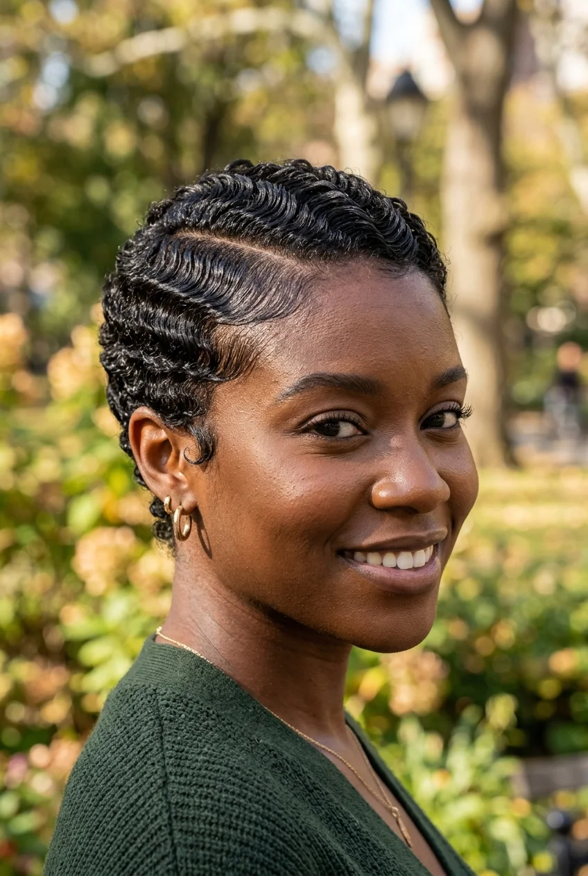30 Gorgeous Coily Pixie Cuts You Have to See 54 Deep Wave Coily Pixie Cut