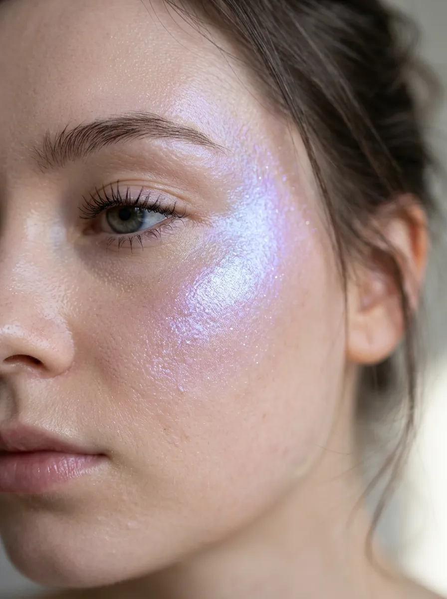 Holographic Pearl Highlighter funky makeup