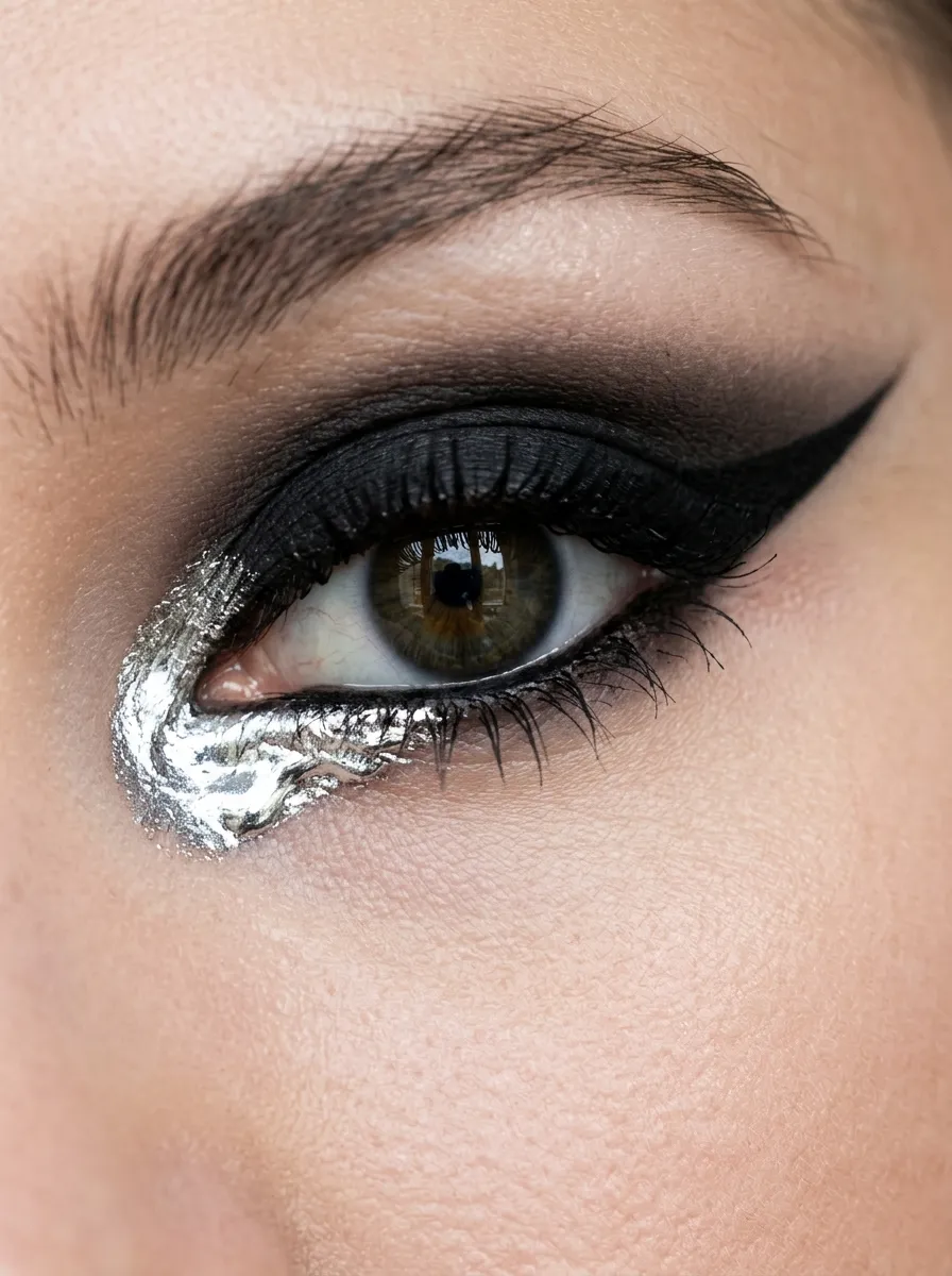 Molten Silver Inner Corners funky makeup