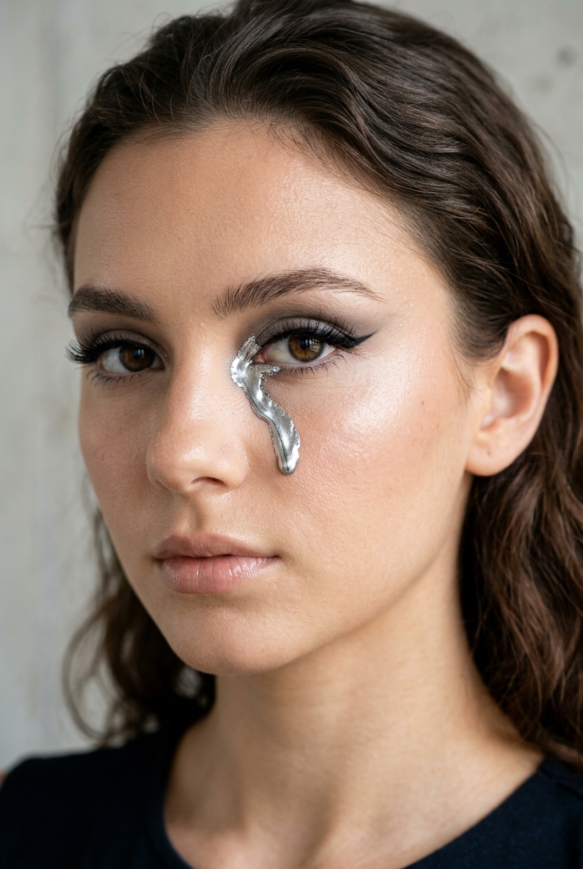 Molten Silver Inner Corners funky makeup