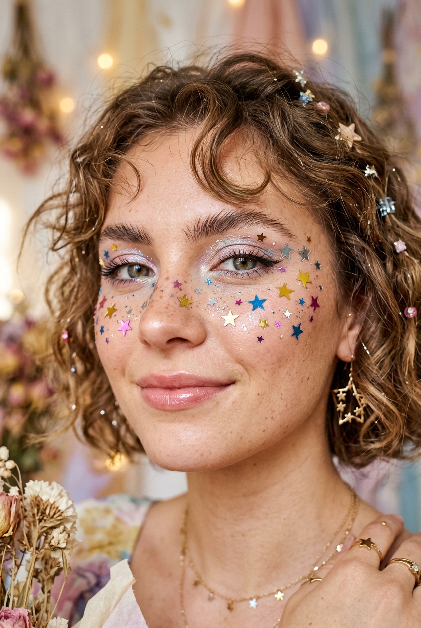 Whimsical Star Stamps funky makeup
