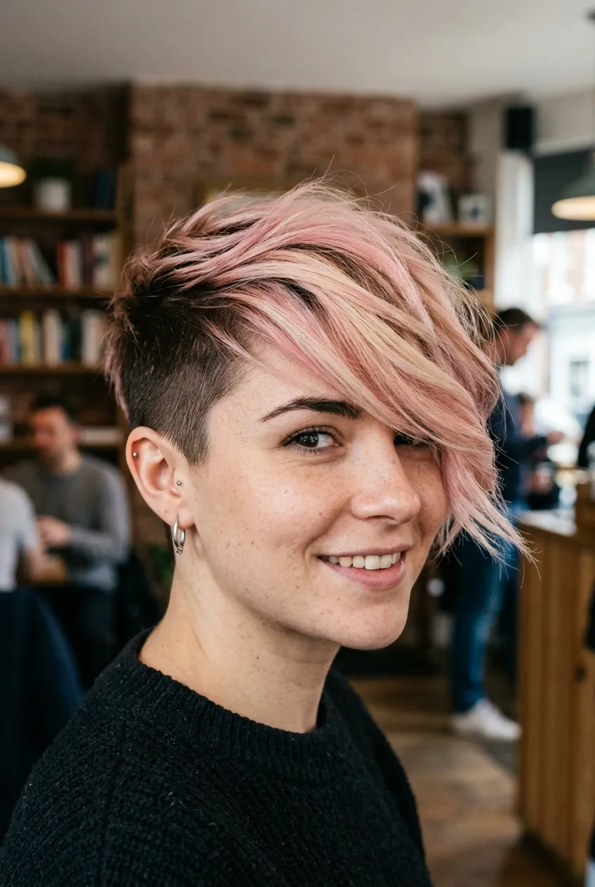 30 Neapolitan Hair Color Ideas (Chocolate, Vanilla & Strawberry) 59 Textured Pixie Cut