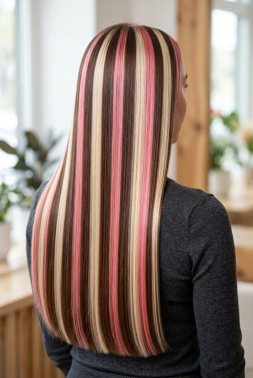 30 Neapolitan Hair Color Ideas (Chocolate, Vanilla & Strawberry) 46 Pin-Straight Glass Hair