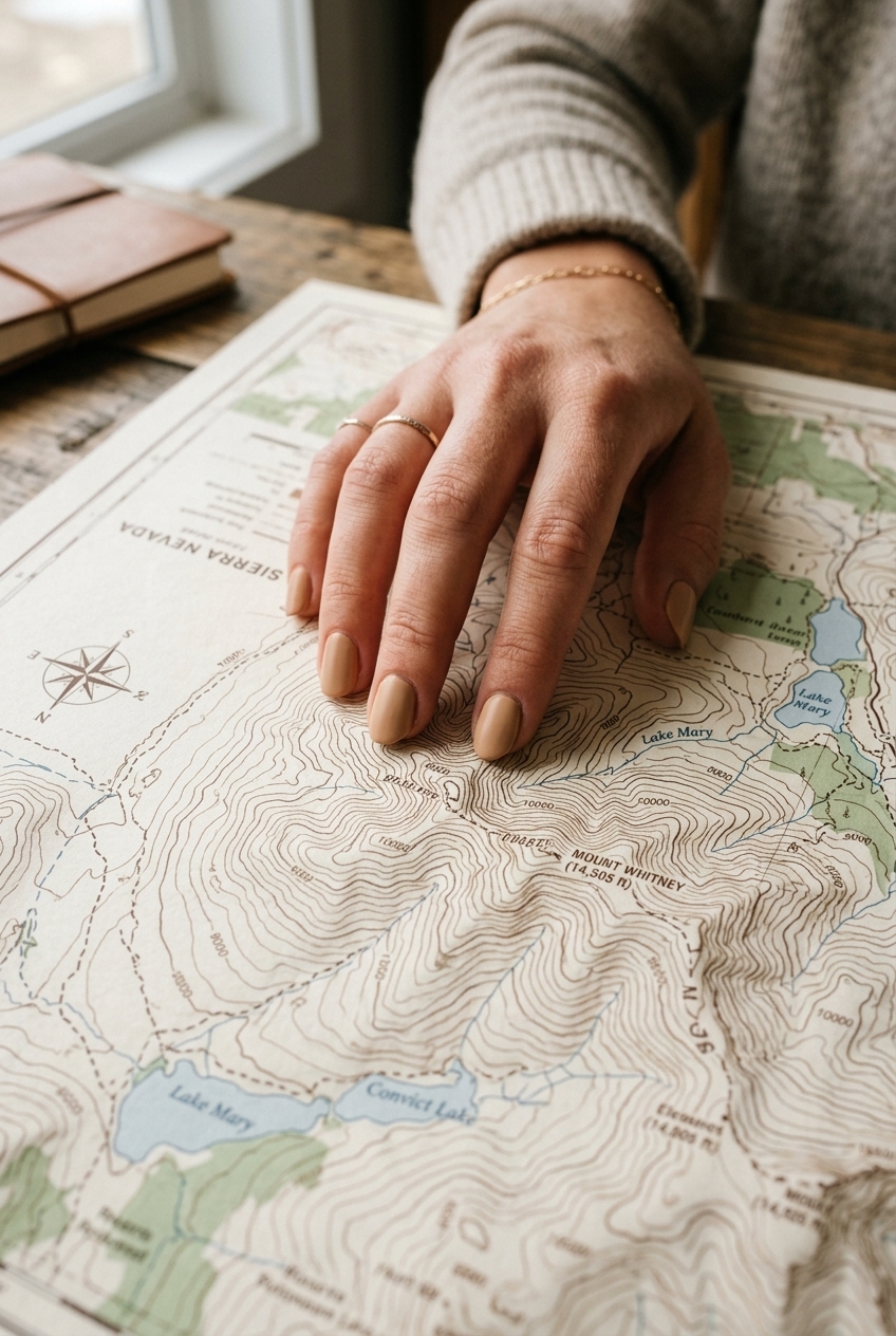 13. Sandy Beige: A Neutral Canvas for Topographic Lines