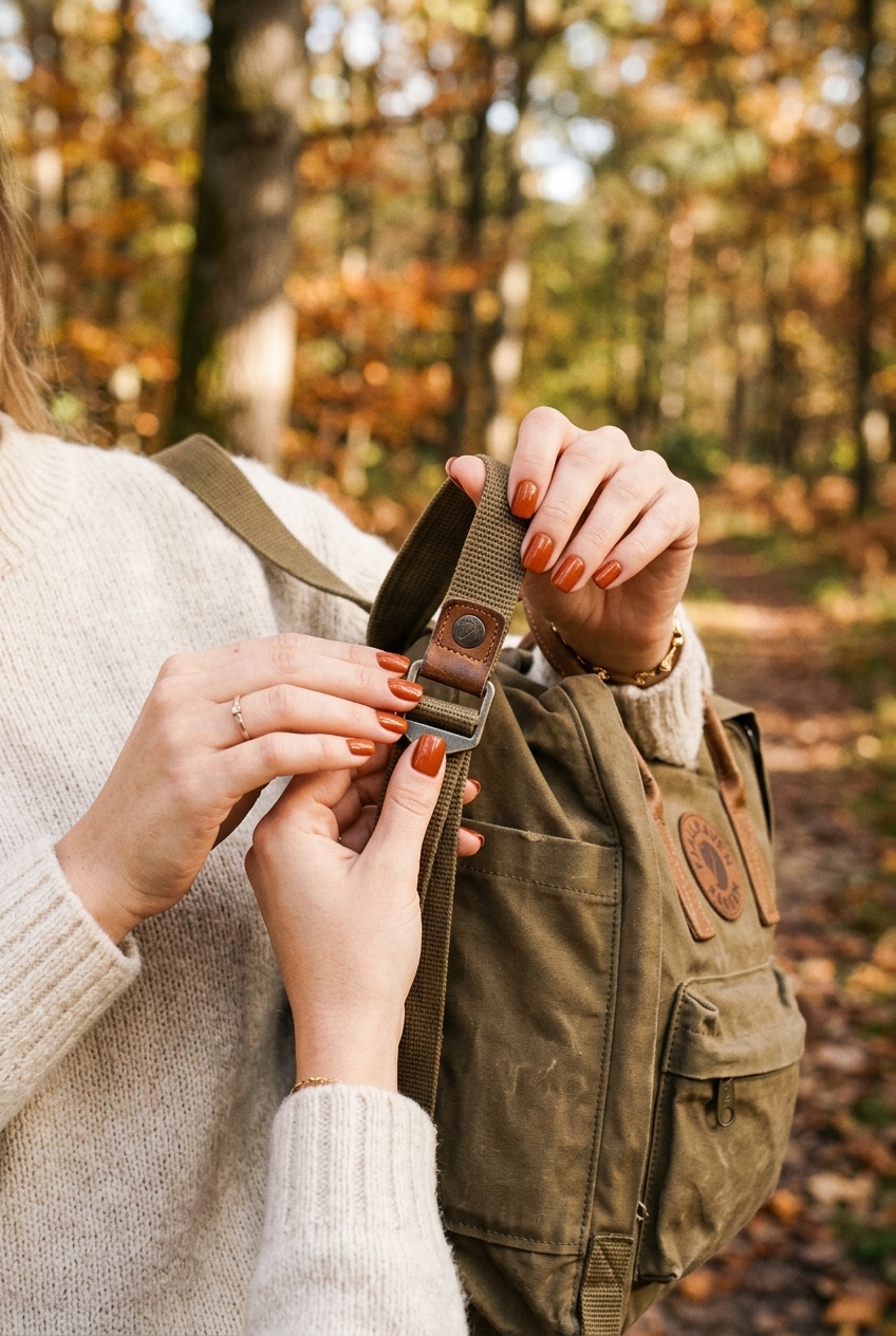15. Rust Orange Square Nails: Bold and Functional
