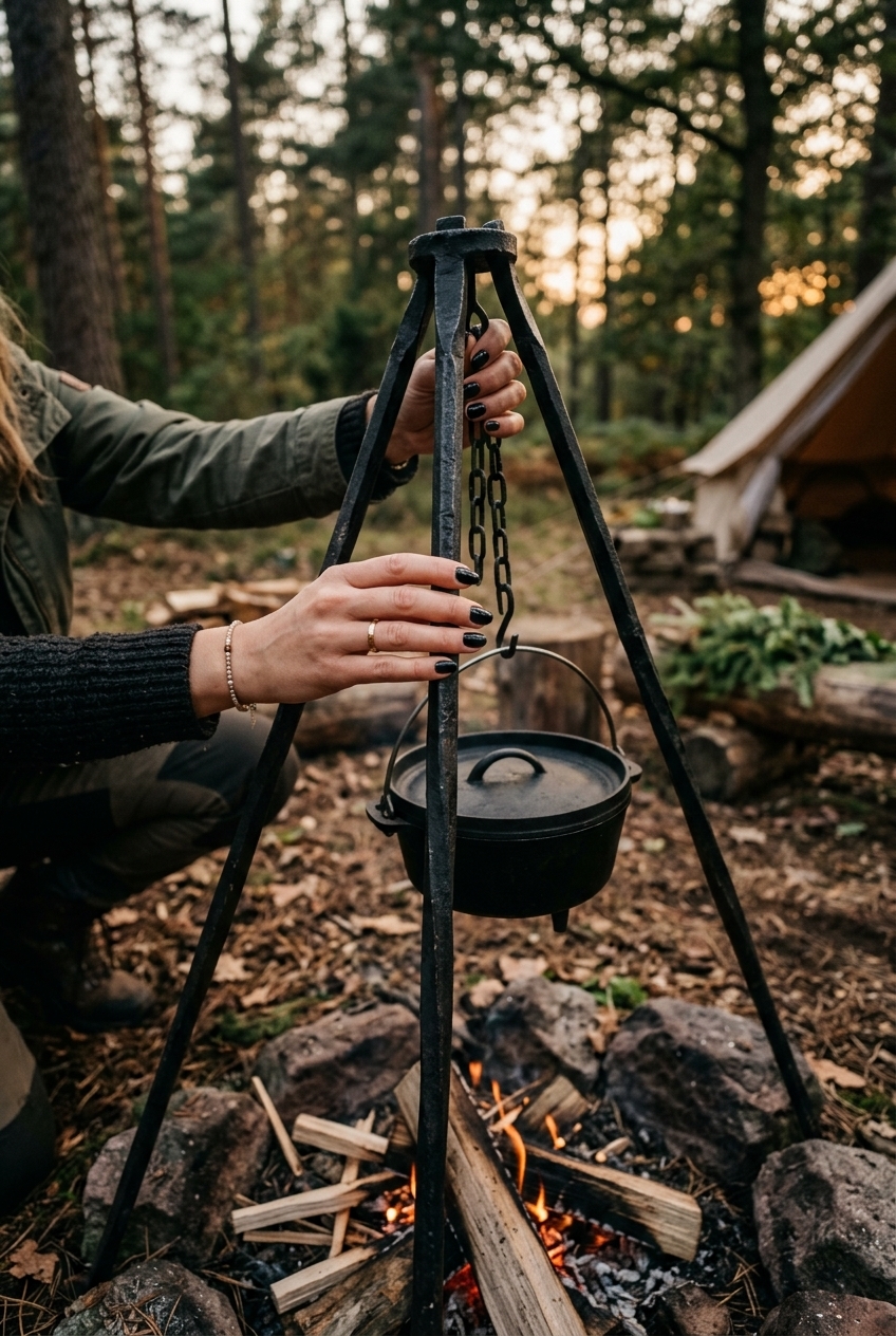 27. Durable Black Gel Polish for Campfire Nights