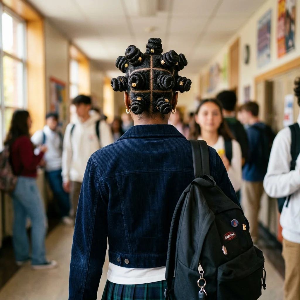Chunky Bantu Knots for a 90s Vibe