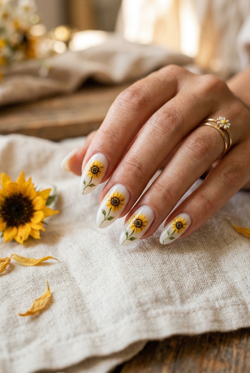6. Hand-Painted Masterpieces Over a Milky White Base