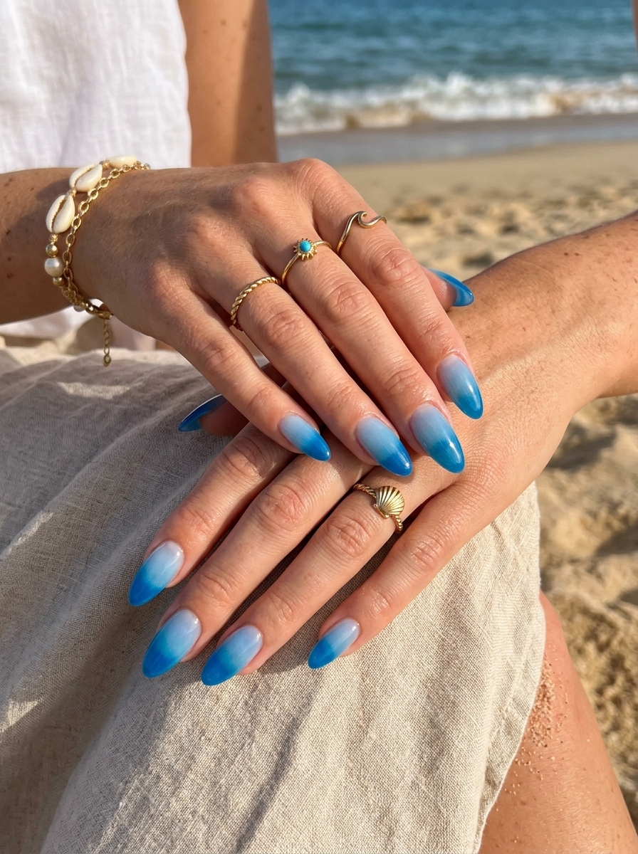 9. Jelly Gradient Surfside Nails