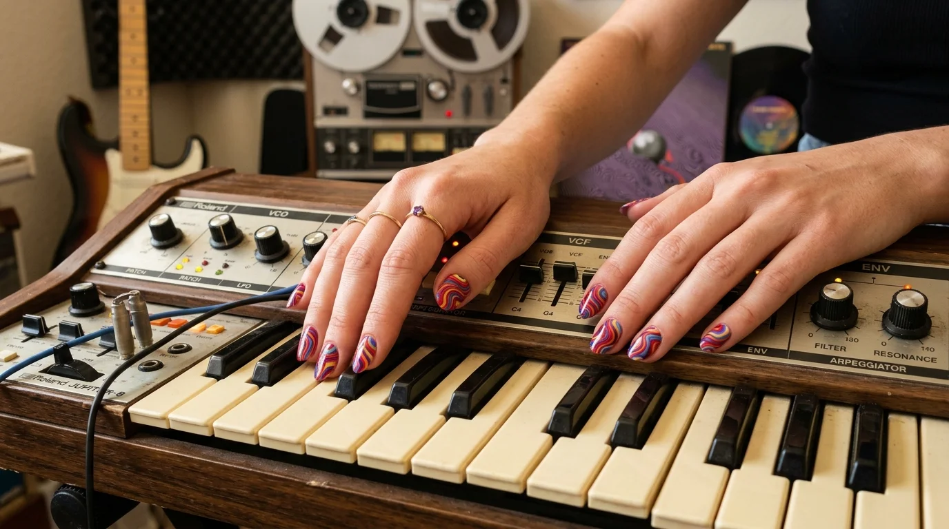 30 Tame Impala Nail Art Designs to Rock Your Next Concert 32 Tame Impala Nails Featured