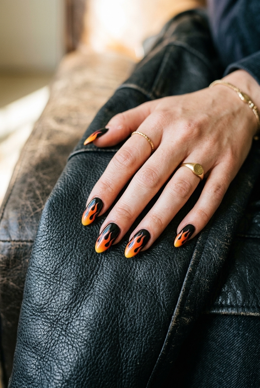 30 Best Concert Nails for Your Next Big Show 5 Holographic Glitter Gradient
