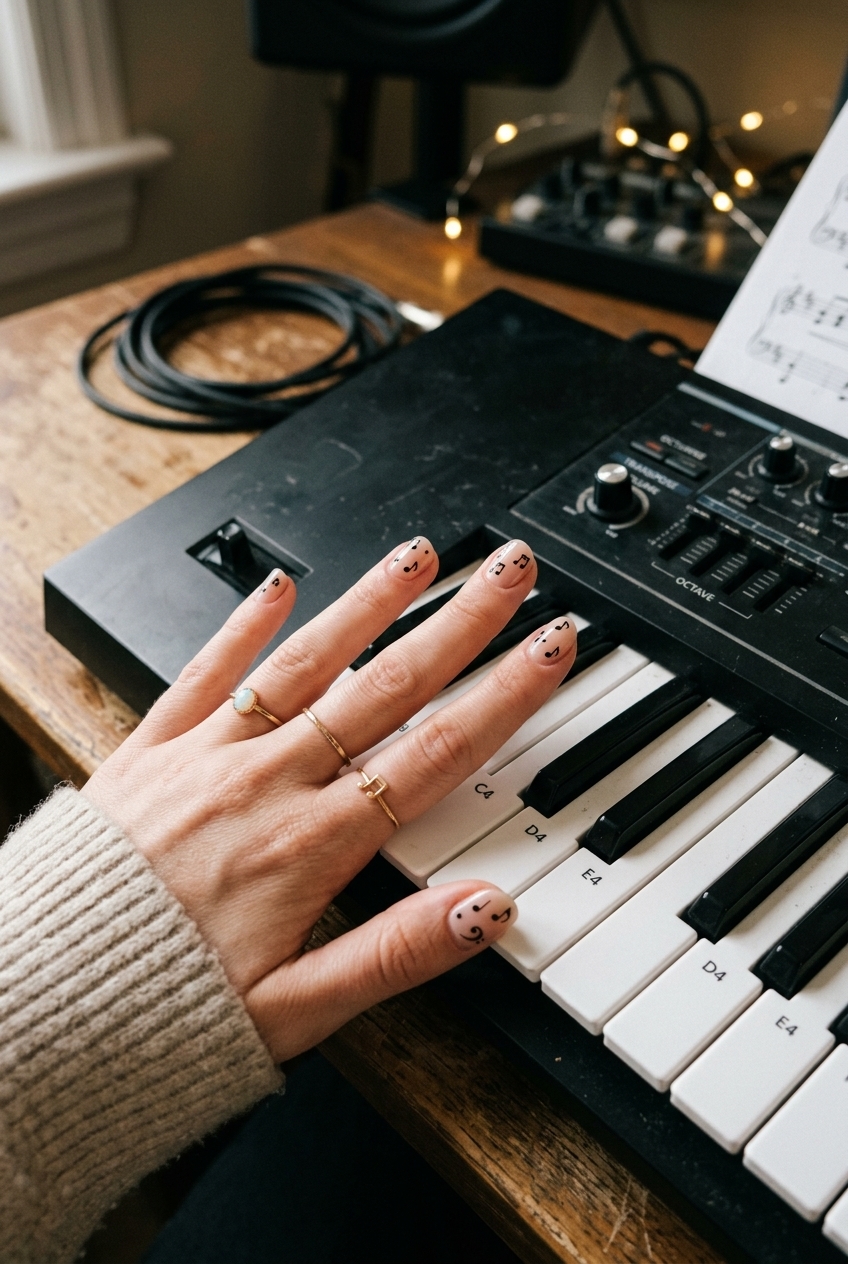30 Best Concert Nails for Your Next Big Show 18 Classic Black French Tips