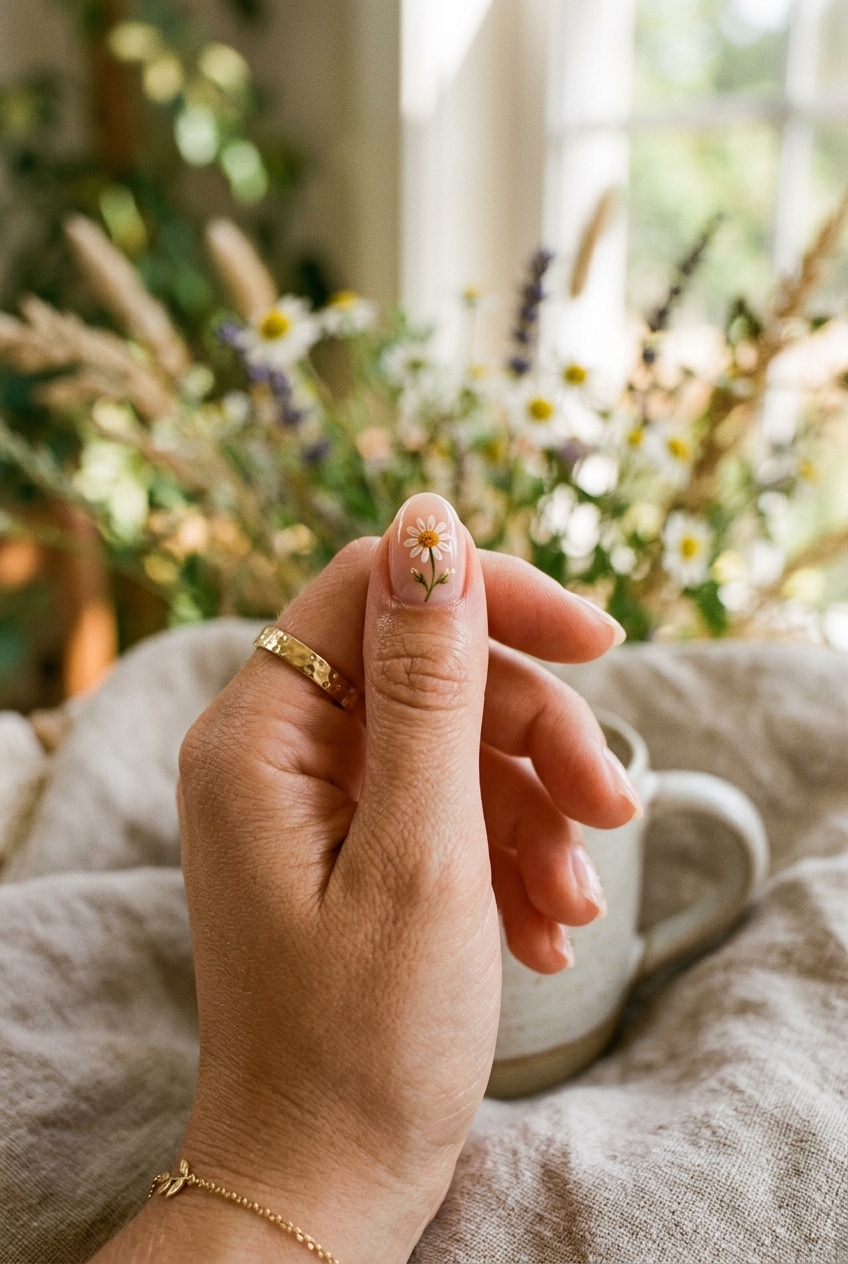 13. Delicate Hand-Painted Late Summer Daisies