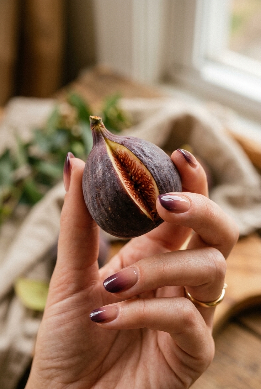 17. Rich Plum to Nude Ombre Gradient