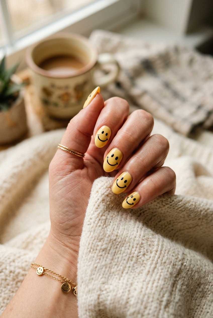 24. 90s Nostalgia Smiley Face Pattern