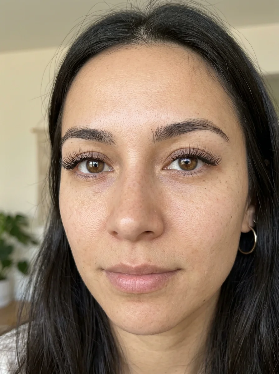 almond eye natural sweep lash map with seamless C and CC curl mix (AI Generated Image)
