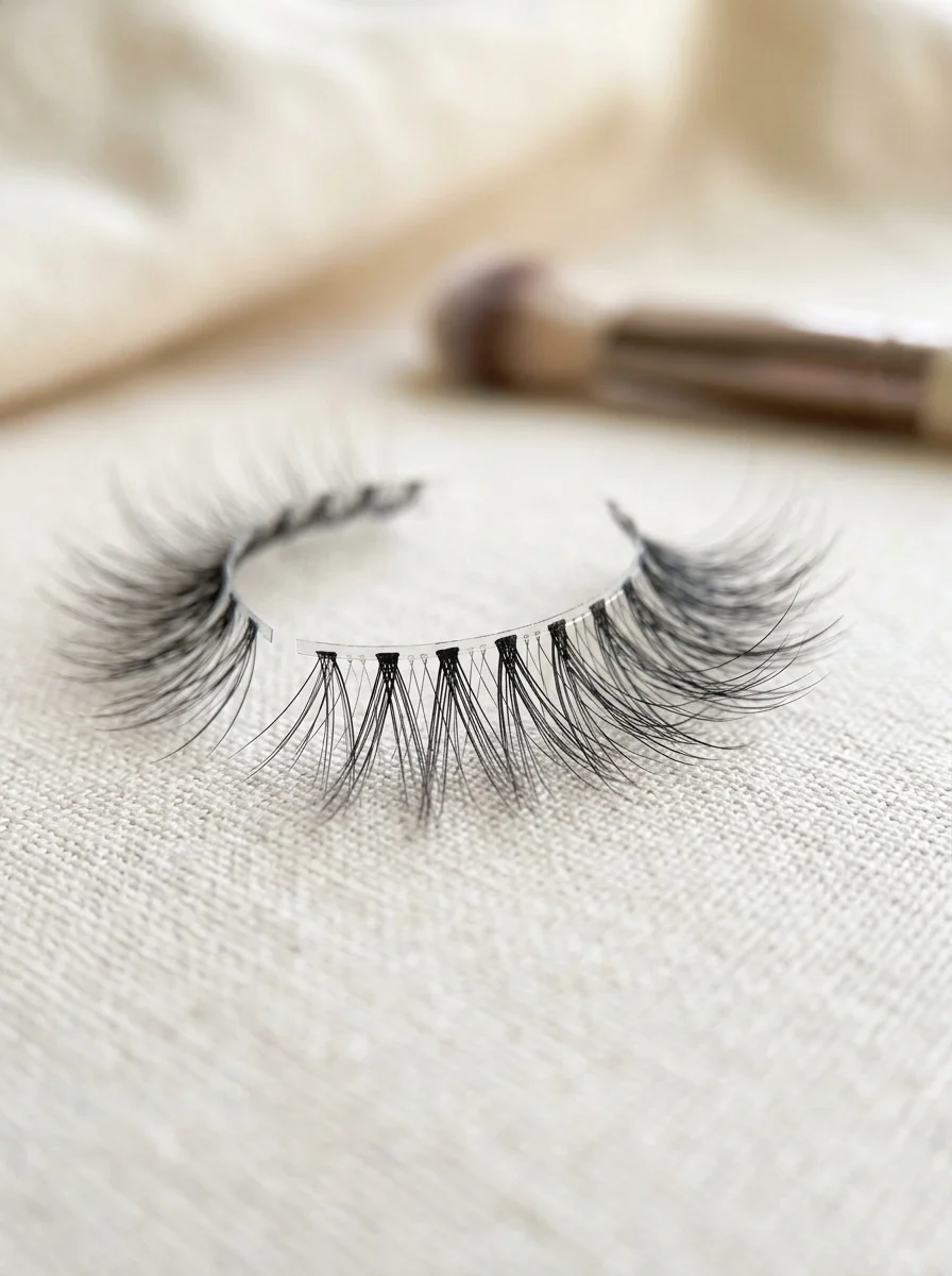 Everyday Wispy Lashes with Flexible Clear Bands - lashes fake eyelashes (AI Generated Image)