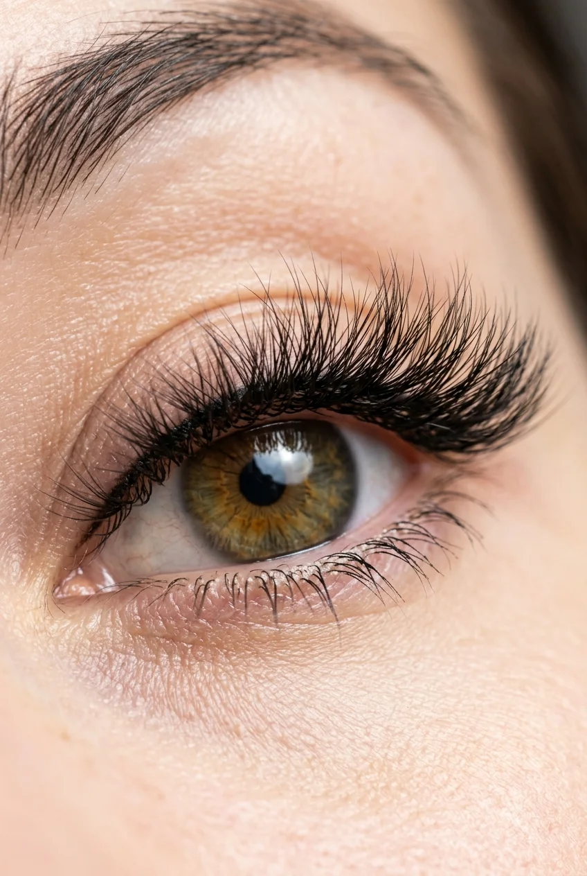 10 Best Individual Lashes Styles for Every Eye Shape (2026) 18 6. Featherlight Silk Hybrid Clusters for High-Density Fluff - individual lashes (AI Generated Image)