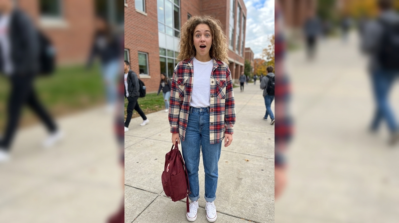 first day of school outfit - Streetwear Parachute Pants with Fitted Baby Tank (AI Generated Image)
