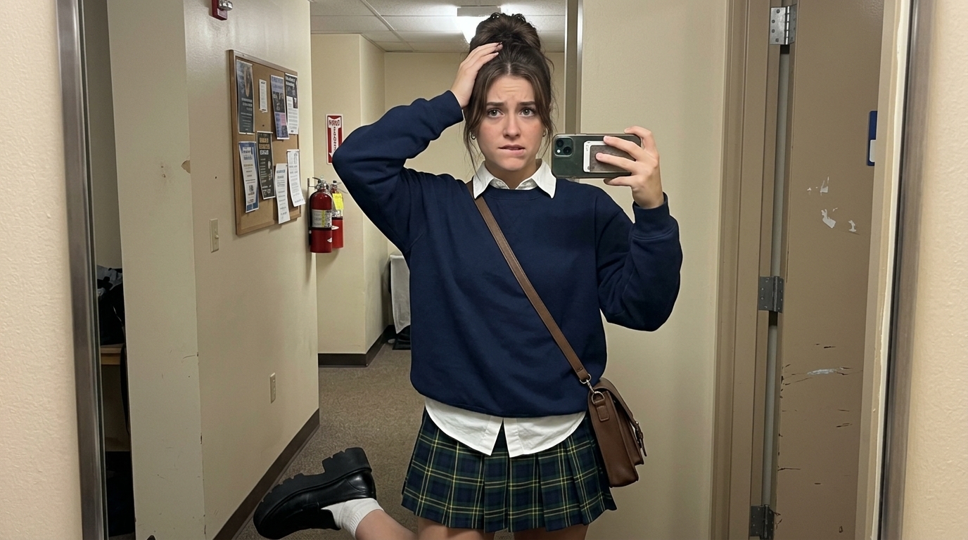first day of school outfit - Tailored Blazer & Linen Shorts Transition Formula (AI Generated Image)