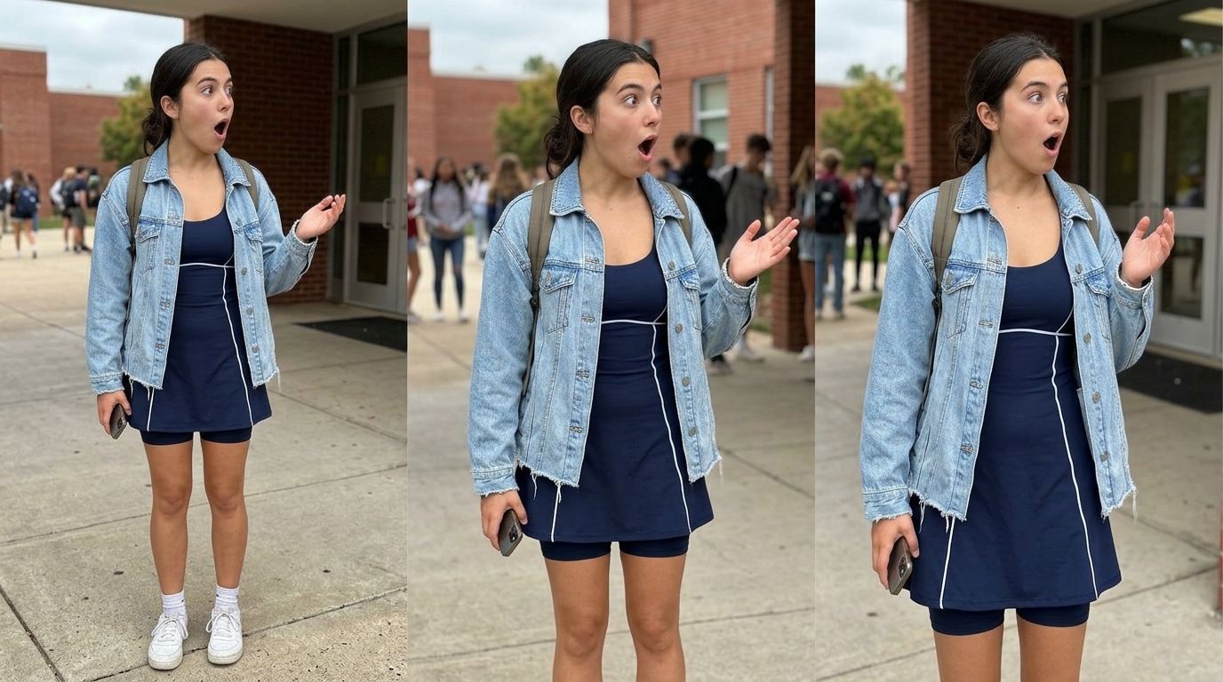 first day of school outfit - Chunky Platform Loafers & White Sock Preppy Layering (AI Generated Image)