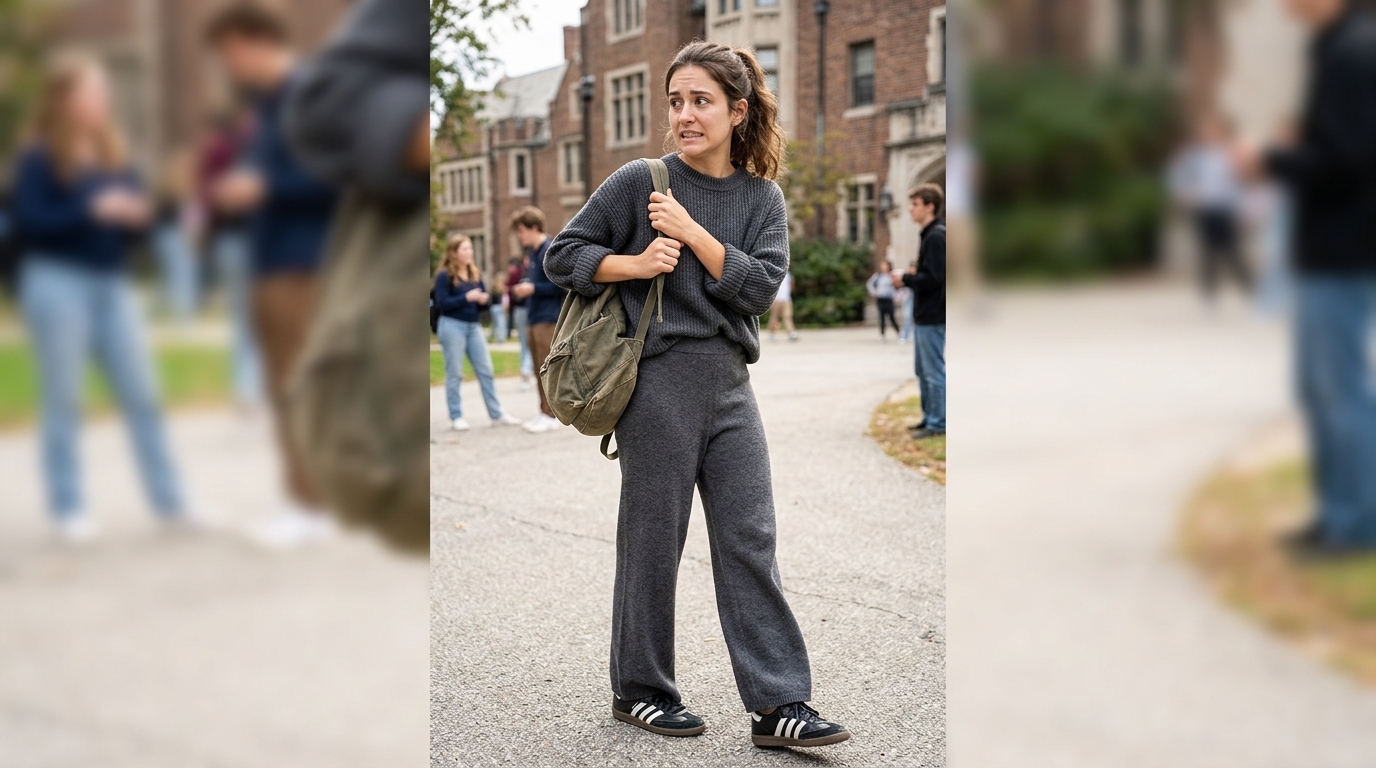 first day of school outfit - Athleisure Tennis Dress with Oversized Denim Jacket (AI Generated Image)