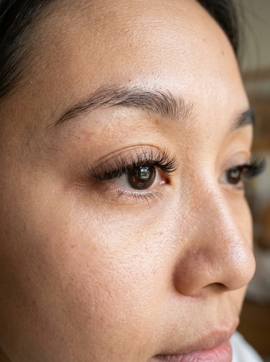 hybrid natural density lash map with soft 0.05mm volume fan layering (AI Generated Image)