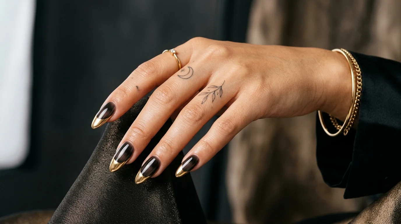 30 Jungkook Inspired Nails: From 'Golden' Chrome to Tattoo Art - jungkook inspired nails (AI Generated Image)