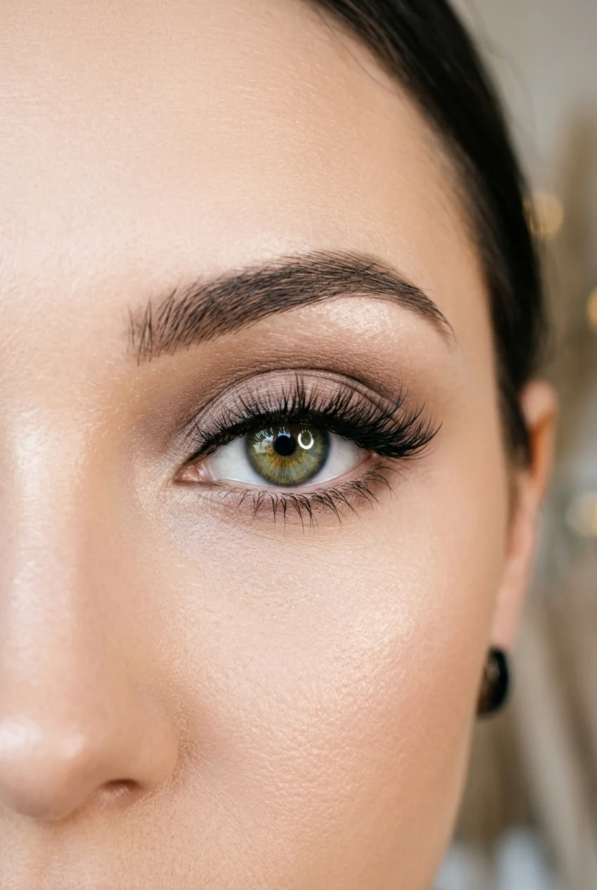 Kim K wispy hybrid lash mapping with staggered spikes and soft volume fans (AI Generated Image)