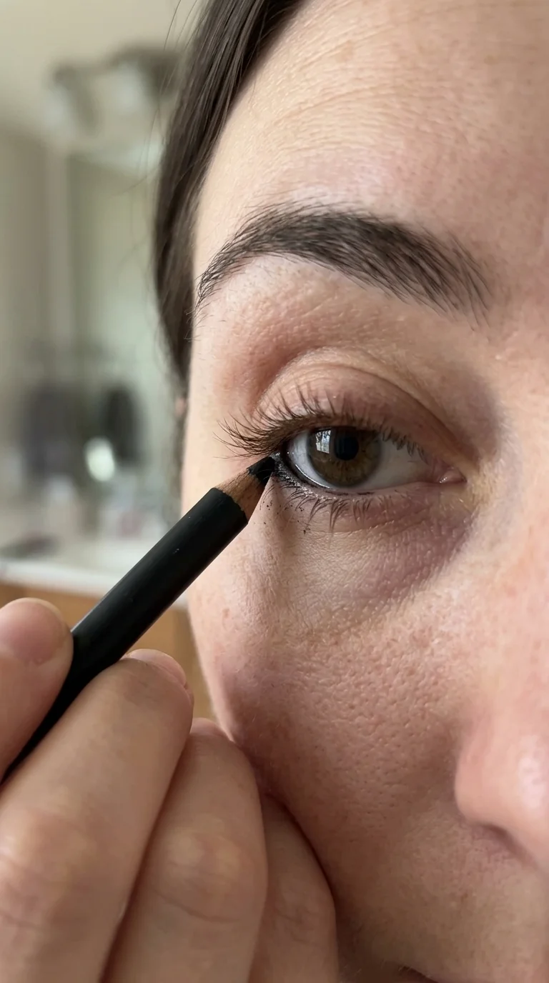 10 Secrets for Fluttery Long Lashes Without Extensions 20 Root Zig-Zag Tightlining Technique for long lashes (AI Generated Image)