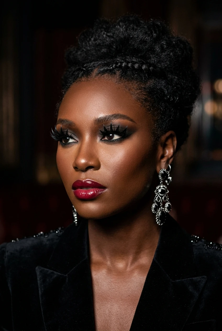 6. Mega Volume Anime Spikes with Ultra-Dense Lash Line Contrast - anime lashes black women (AI Generated Image)