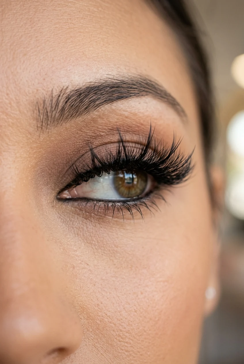 10. Mega Wispy Striplash Look with Multi-Tier Peak Mapping - wispy lash set (AI Generated Image)