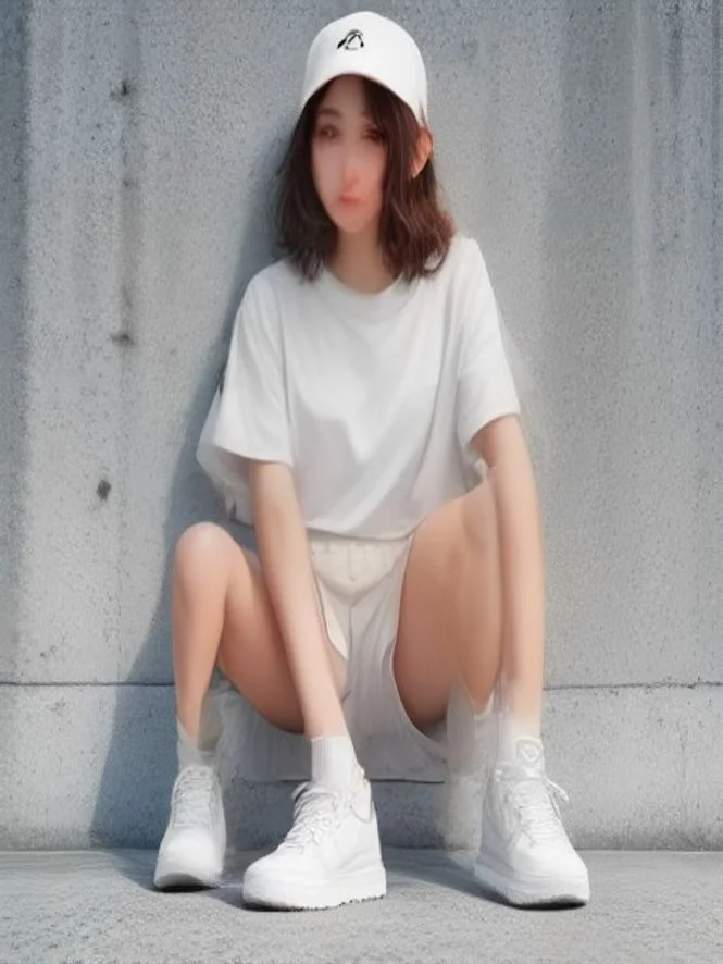 Cute school outfit for middle school: High-Rise Pleated Athletic Tennis Skort with Boxy Baby Tee and White Air Force 1s