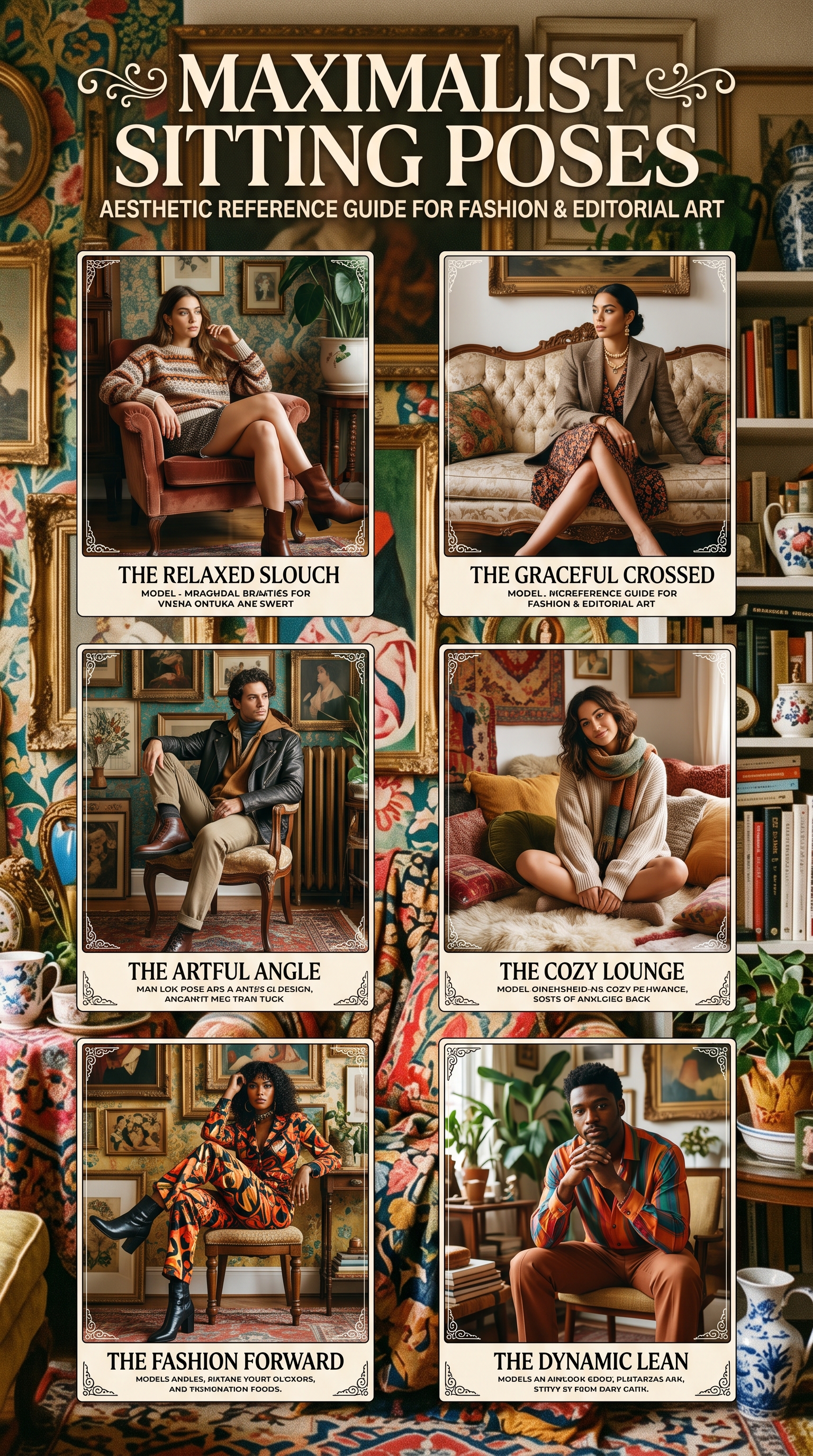 pose reference Aesthetic Sitting Pose References for Fashion & Editorial Art (AI Generated Image)