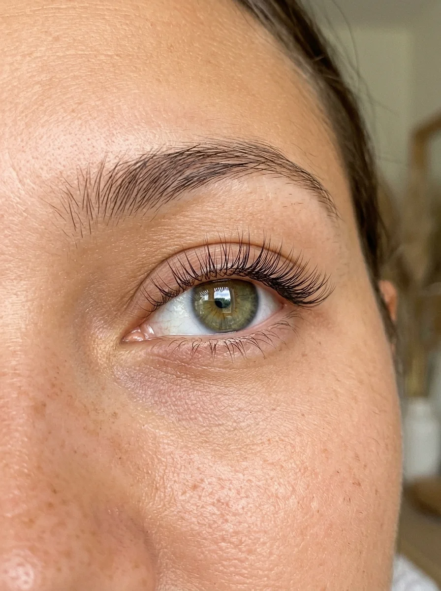 soft classic natural lash map with graduated 8mm to 11mm c-curl extensions (AI Generated Image)