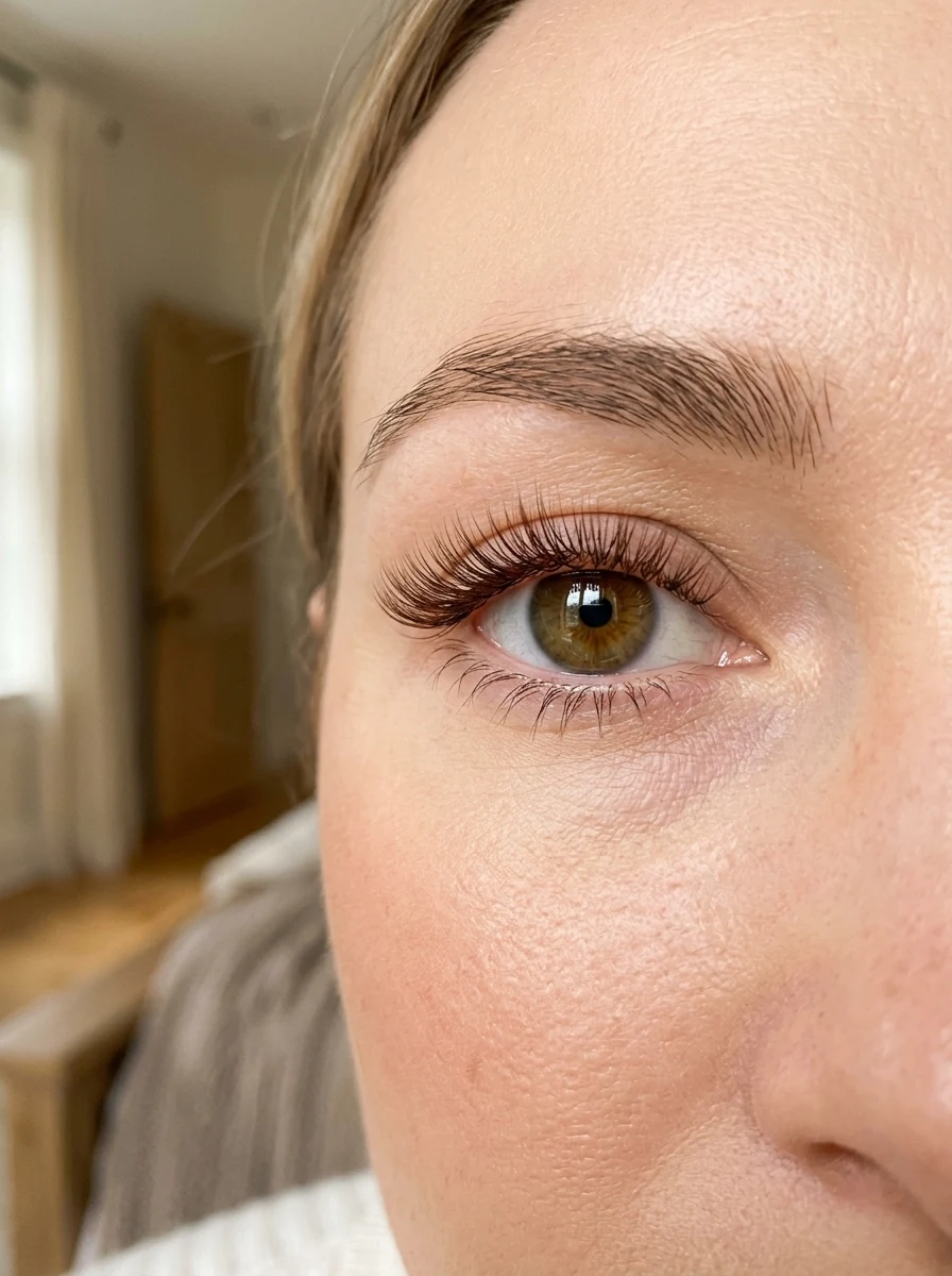 10 Best Classic Lashes Styles for Natural Glam & Everyday Wear (2026) 14 2. Soft Mocha Chocolate Brown Velvet Classic Extensions - classic lashes (AI Generated Image)